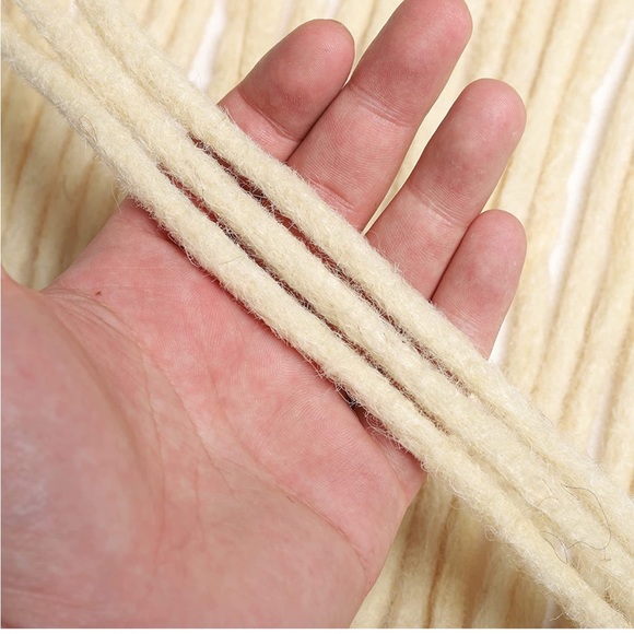 12in Human Hair Dreadlocks Extensions 0.4 CM 30 Stands Blonde Locs Extensions - Picture 4 of 7